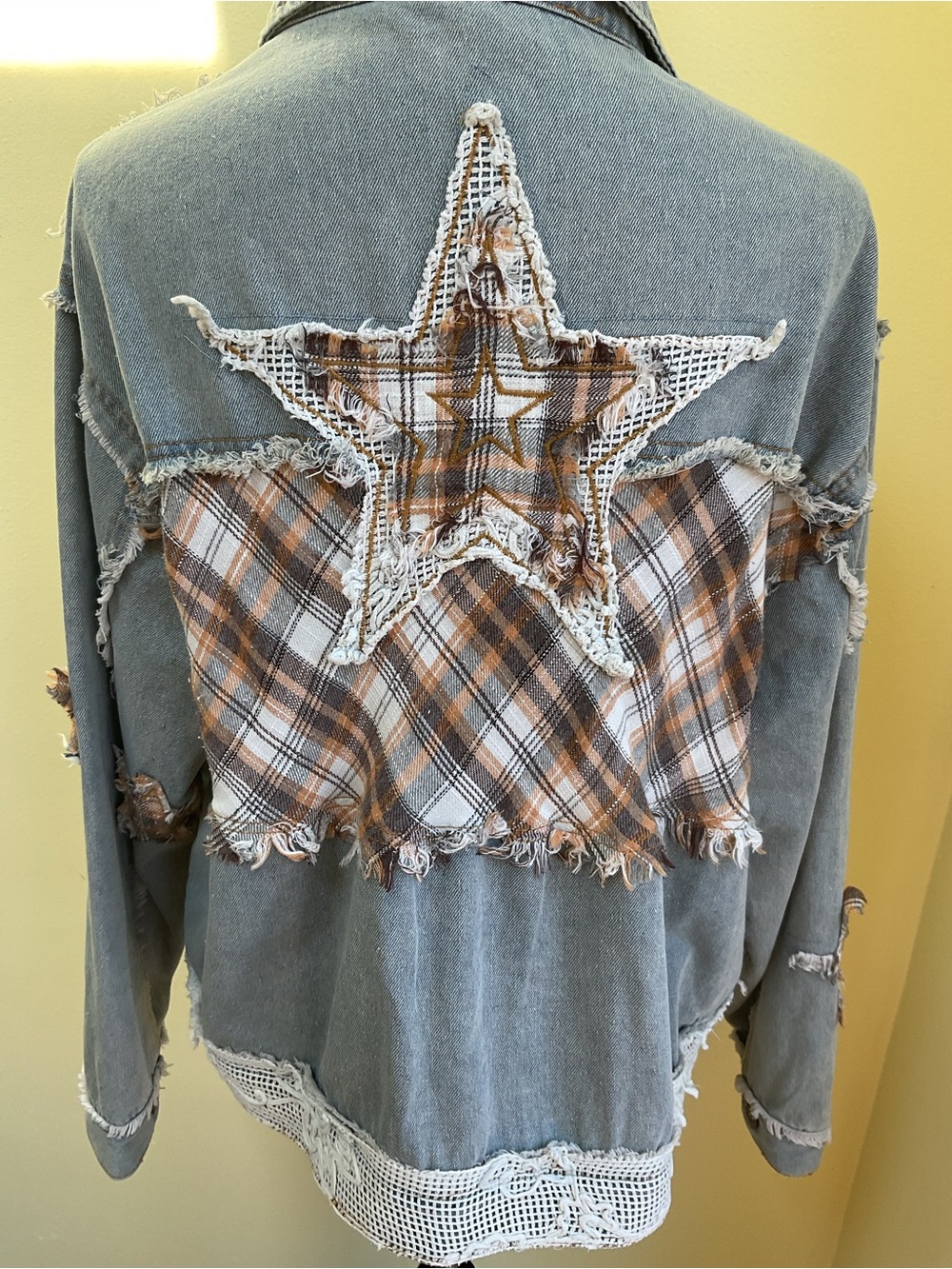 New POL Patchwork Denim Jacket - Picture 3 of 4